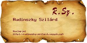 Rudinszky Szilárd névjegykártya