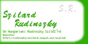 szilard rudinszky business card